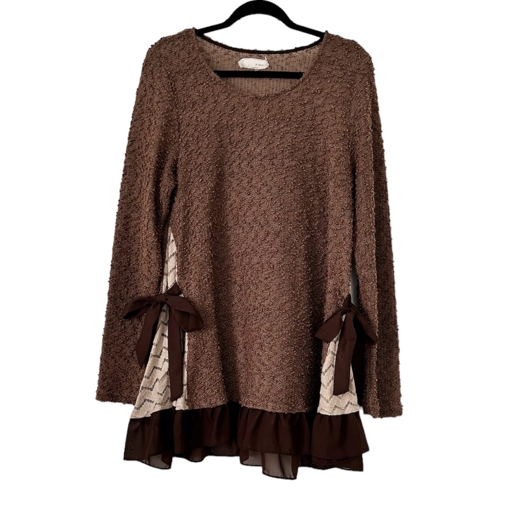 A’reve Anthropologie Brown Sweater Tunuc